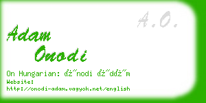 adam onodi business card